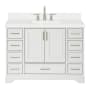 Ariel Stafford 49" Free Standing Single Basin Vanity Set with Cabinet and Quartz Vanity Top White