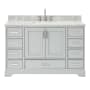 Ariel Stafford 54" Free Standing Single Basin Vanity Set with Cabinet and Marble Vanity Top Grey