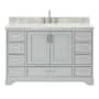 Ariel Stafford 54" Free Standing Single Basin Vanity Set with Cabinet and Marble Vanity Top Grey