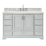 Ariel Stafford 55" Free Standing Single Basin Vanity Set with Cabinet and Marble Vanity Top Grey