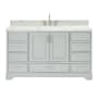 Ariel Stafford 60" Free Standing Single Basin Vanity Set with Cabinet and Marble Vanity Top Grey