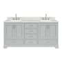 Ariel Stafford 72" Free Standing Double Basin Vanity Set with Cabinet and Marble Vanity Top Grey