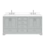 Ariel Stafford 72" Free Standing Double Basin Vanity Set with Cabinet and Quartz Vanity Top Grey