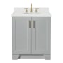 Ariel Taylor 30" Free Standing Single Basin Vanity Set with Cabinet, Quartz Vanity Top, and Oval Bathroom Sink Grey