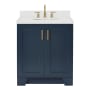 Ariel Taylor 30" Free Standing Single Basin Vanity Set with Cabinet, Quartz Vanity Top, and Oval Bathroom Sink Midnight Blue