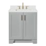 Ariel Taylor 30" Free Standing Single Basin Vanity Set with Cabinet, Quartz Vanity Top, and Rectangular Bathroom Sink Grey