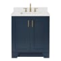 Ariel Taylor 30" Free Standing Single Basin Vanity Set with Cabinet, Quartz Vanity Top, and Rectangular Bathroom Sink Midnight Blue