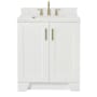 Ariel Taylor 30" Free Standing Single Basin Vanity Set with Cabinet, Quartz Vanity Top, and Rectangular Bathroom Sink White