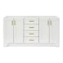 Ariel Taylor 66" Double Free Standing Vanity Cabinet - Less Vanity Top White