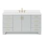 Ariel Taylor 67" Free Standing Single Basin Vanity Set with Cabinet and Quartz Vanity Top Grey