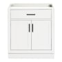 Ariel Hepburn 30" Single Free Standing Vanity Cabinet Only - Less Vanity Top White