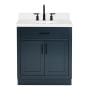 Ariel Hepburn 32" Free Standing Single Basin Vanity Set with Cabinet and Quartz Vanity Top Midnight Blue