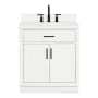 Ariel Hepburn 32" Free Standing Single Basin Vanity Set with Cabinet and Quartz Vanity Top White