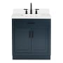 Ariel Hepburn 32" Free Standing Single Basin Vanity Set with Cabinet and Quartz Vanity Top Midnight Blue