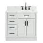 Ariel Hepburn 37" Free Standing Single Basin Vanity Set with Cabinet and Marble Vanity Top Grey