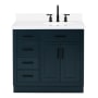 Ariel Hepburn 36" Free Standing Single Basin Vanity Set with Cabinet and Quartz Vanity Top Midnight Blue