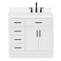 Ariel Hepburn 36" Free Standing Single Basin Vanity Set with Cabinet and Quartz Vanity Top White