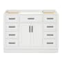 Ariel Hepburn 48" Single Free Standing Vanity Cabinet Only - Less Vanity Top White