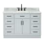 Ariel Hepburn 48" Free Standing Single Basin Vanity Set with Cabinet and Marble Vanity Top Grey