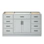 Ariel Hepburn 60" Single Free Standing Vanity Cabinet Only - Less Vanity Top Grey
