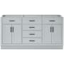 Ariel Hepburn 66" Double Free Standing Vanity Cabinet Only - Less Vanity Top Grey