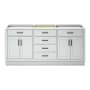 Ariel Hepburn 72" Double Free Standing Vanity Cabinet Only - Less Vanity Top Grey