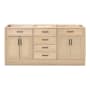 Ariel Hepburn 72" Double Free Standing Vanity Cabinet Only - Less Vanity Top Oak