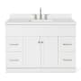 Ariel Hamlet 48" Free Standing Single Basin Vanity Set with Cabinet and Quartz Vanity Top White