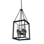Artcraft Lighting Vineyard 4 Light 12" Wide Taper Candle Square Chandelier Matte Black