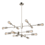 Artcraft Lighting Tribeca 12 Light 36" Wide Abstract Sputnik Chandelier Polished Nickel