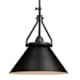 Artcraft Lighting Brydon 14" Wide Pendant with Metal Shade Black