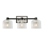 Artcraft Lighting Lyndon 3 Light 25" Wide Vanity Light Black / Brushed Nickel