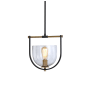 Artcraft Lighting Cheshire 12" Wide Mini Pendant Black / Brass