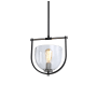 Artcraft Lighting Cheshire 12" Wide Mini Pendant Black / Nickel