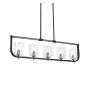 Artcraft Lighting Cheshire 5 Light 40" Wide Linear Pendant Black / Nickel