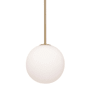 Artcraft Lighting Aurelia 8" Wide Mini Pendant Brass / White