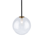 Artcraft Lighting Aurelia 8" Wide Mini Pendant Matte Black / Brass