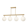 Artcraft Lighting Aurelia 4 Light 43" Wide Linear Chandelier Brass / White