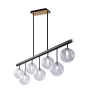 Artcraft Lighting Aurelia 7 Light 48" Wide Linear Chandelier Matte Black / Brass