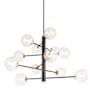 Artcraft Lighting Aurelia 34" Wide Chandelier Black / Brushed Brass / White