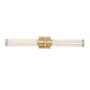 Artcraft Lighting Positano 2 Light 29" Wide Bath Bar Satin Brass / Ribbed Clear