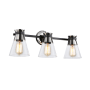Artcraft Lighting Kanata 3 Light 26" Wide Vanity Light Black / Brushed Nickel