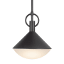 Artcraft Lighting Abruzzo 11" Wide Pendant with Glass Shade Black / White