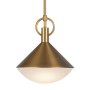 Artcraft Lighting Abruzzo 11" Wide Pendant with Glass Shade Brass / White