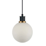 Artcraft Lighting Gem 6" Wide Mini Pendant Black / Brushed Brass / White