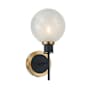 Artcraft Lighting Gem 12" Tall Wall Sconce Black / Brushed Brass / White