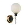 Artcraft Lighting Gem 12" Tall Wall Sconce Black / Brushed Brass / Clear