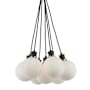 Artcraft Lighting Gem 18" Wide Chandelier Black / Brushed Brass / White