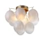 Artcraft Lighting Globo 4 Light 16" Wide Semi-Flush Ceiling Fixture Brass / Milky White