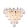 Artcraft Lighting Globo 33" Wide Chandelier Brushed Brass / Ombre White